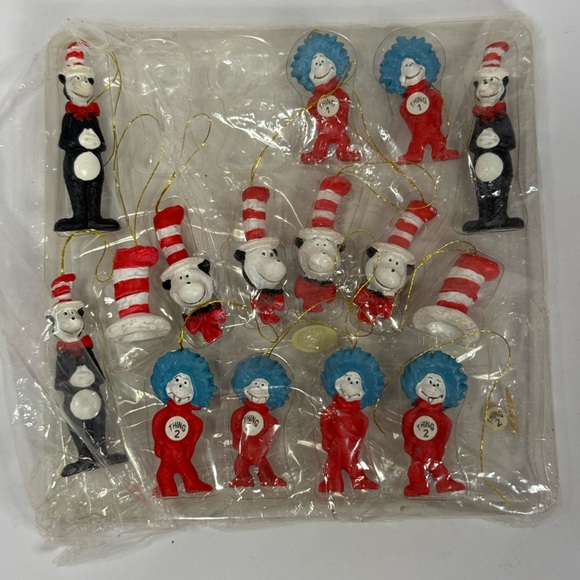 15 Dr. Seuss Cat in the hat Ornaments Set - Picture 8 of 10